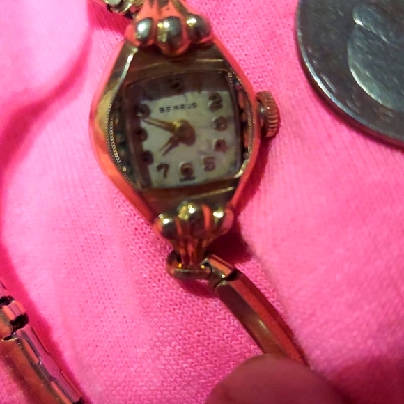 So trendy! Dark gold dainty feminine watch by benrus